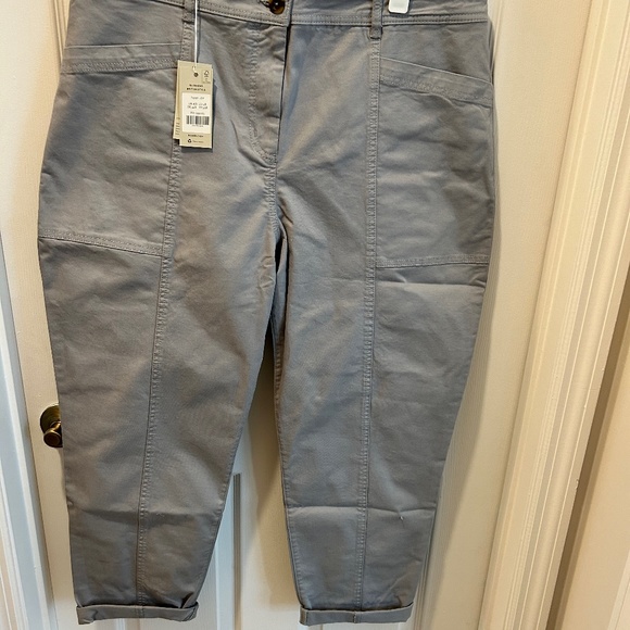 Cargo Chino Trousers/Pants, Gray, Size 14 - Picture 1 of 6